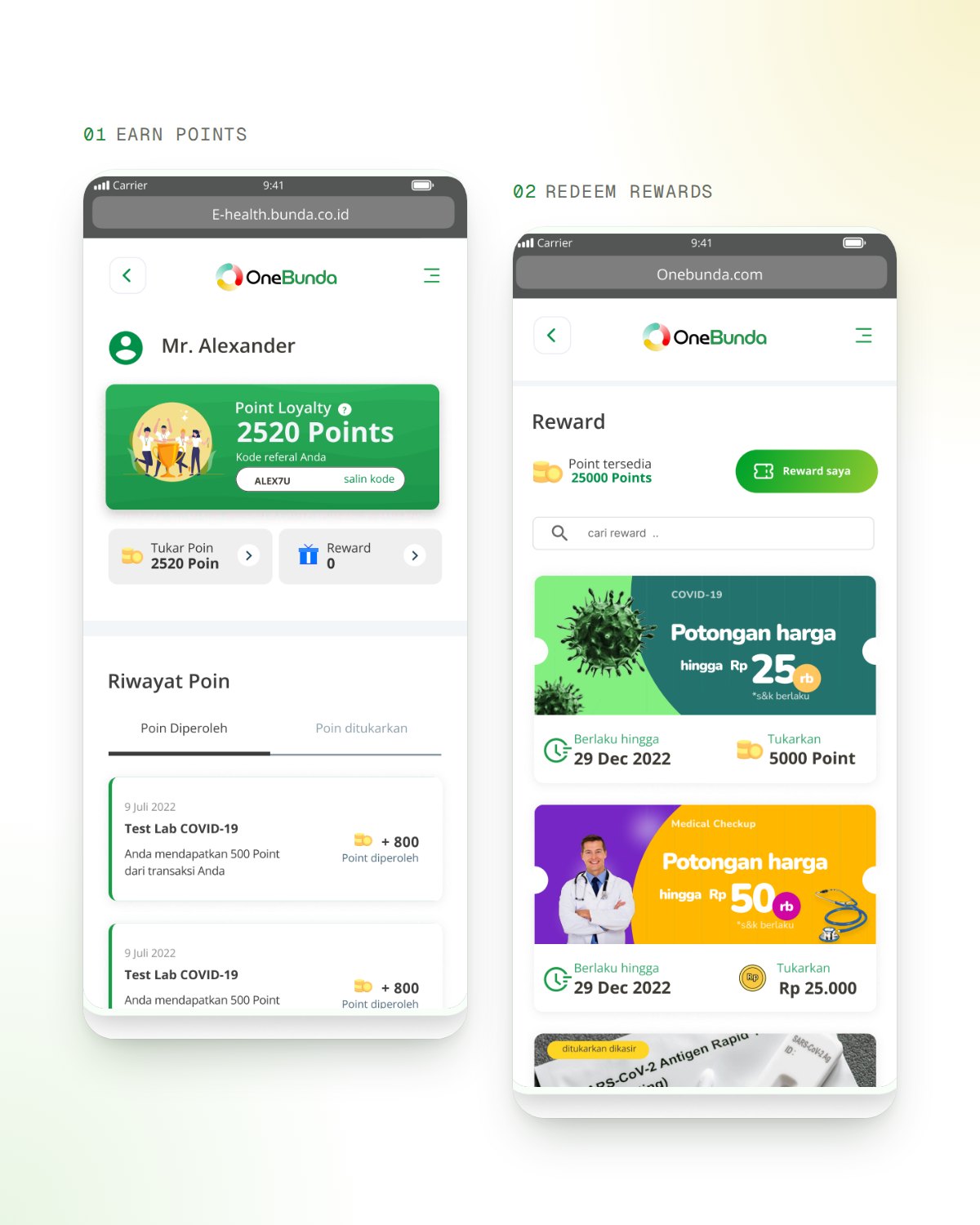 E-Health PWA — Loyalty points and reward shop