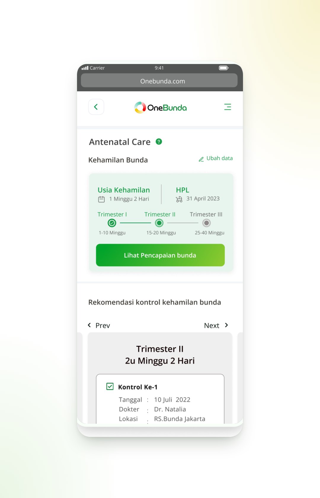 E-Health PWA — Antenatal care home
